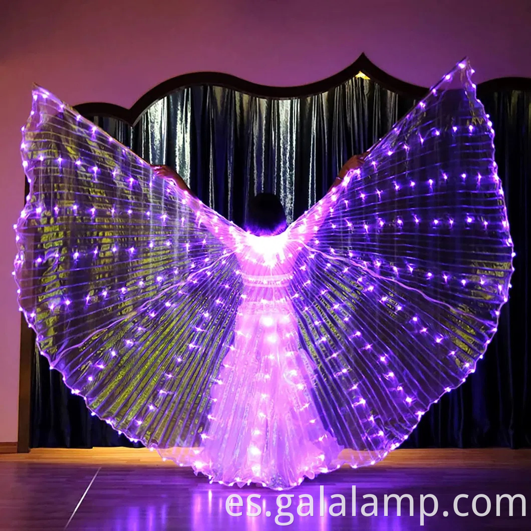 Light Up LED ISIS Wings Belly Dance Carnival Rave trajes atuendos para mujeres adultas para navidad Fiesta de Halloween